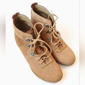 Timberland Glancy Tan Heeled Lace Up Boots